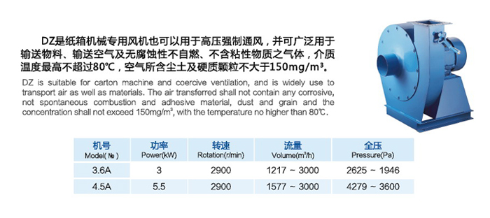 DZ系列高壓離心風(fēng)機(jī)